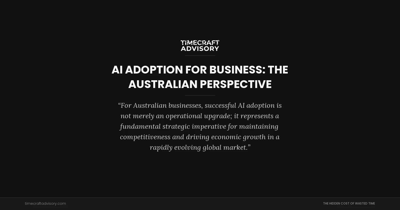 AI Adoption for Business: The Australian Perspective