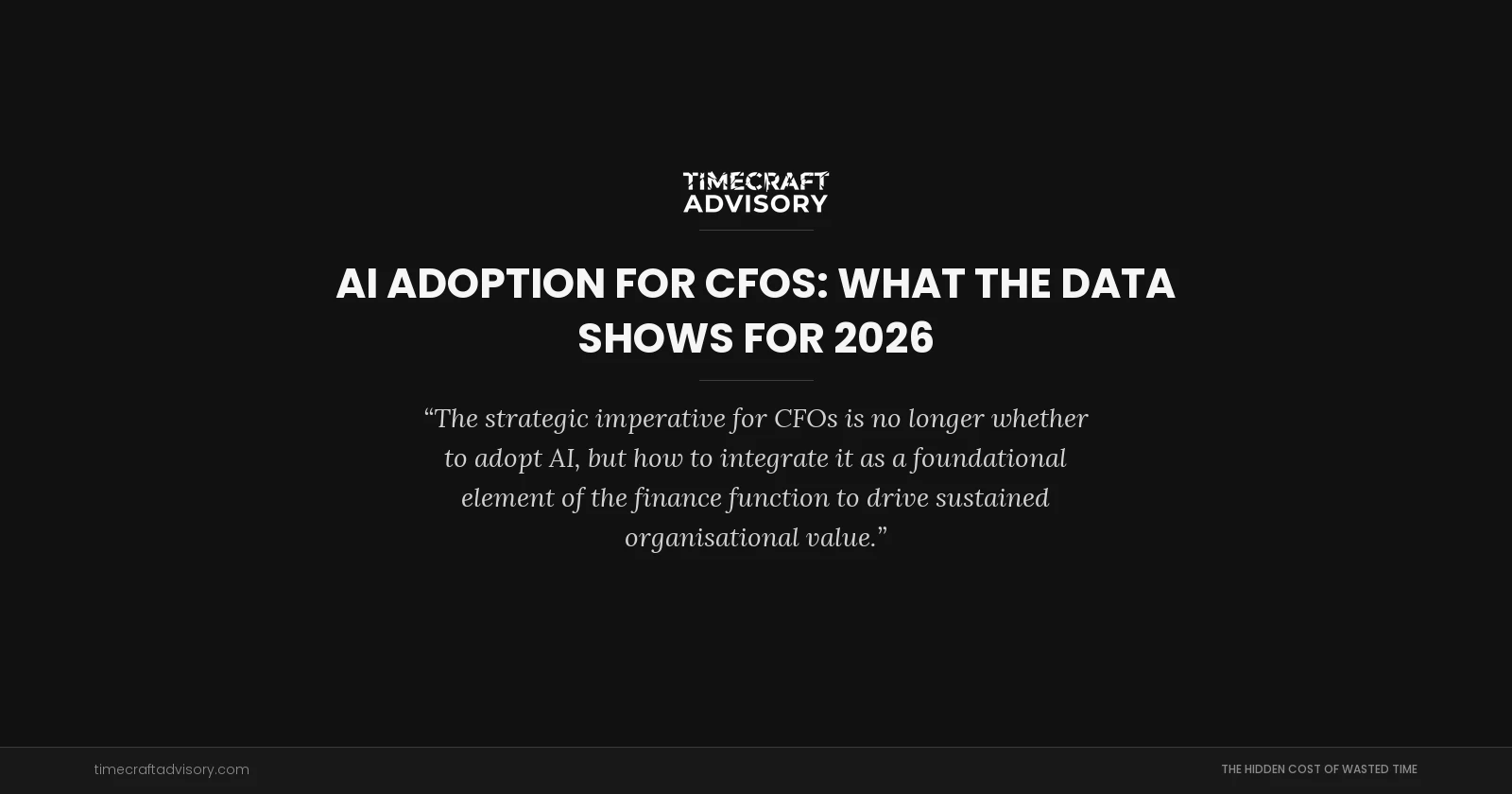 AI Adoption for CFOs: What the Data Shows for 2026