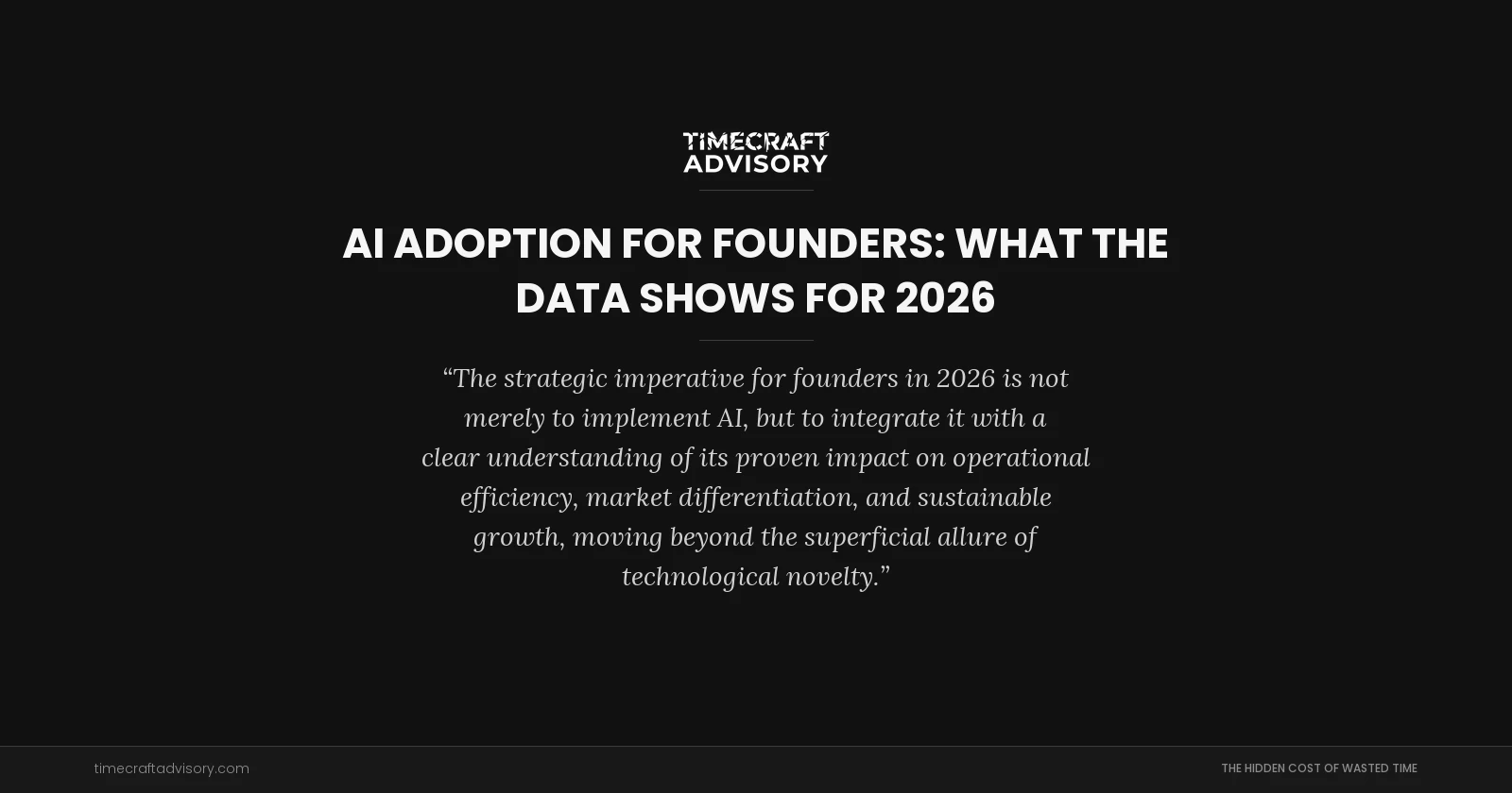 AI Adoption for Founders: What the Data Shows for 2026