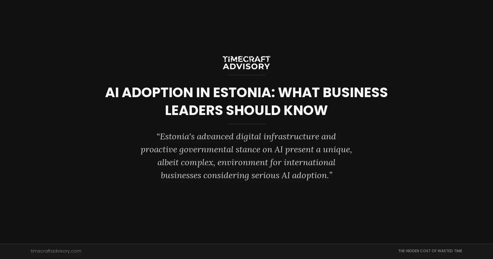 AI Adoption in Estonia: What Business Leaders Should Know