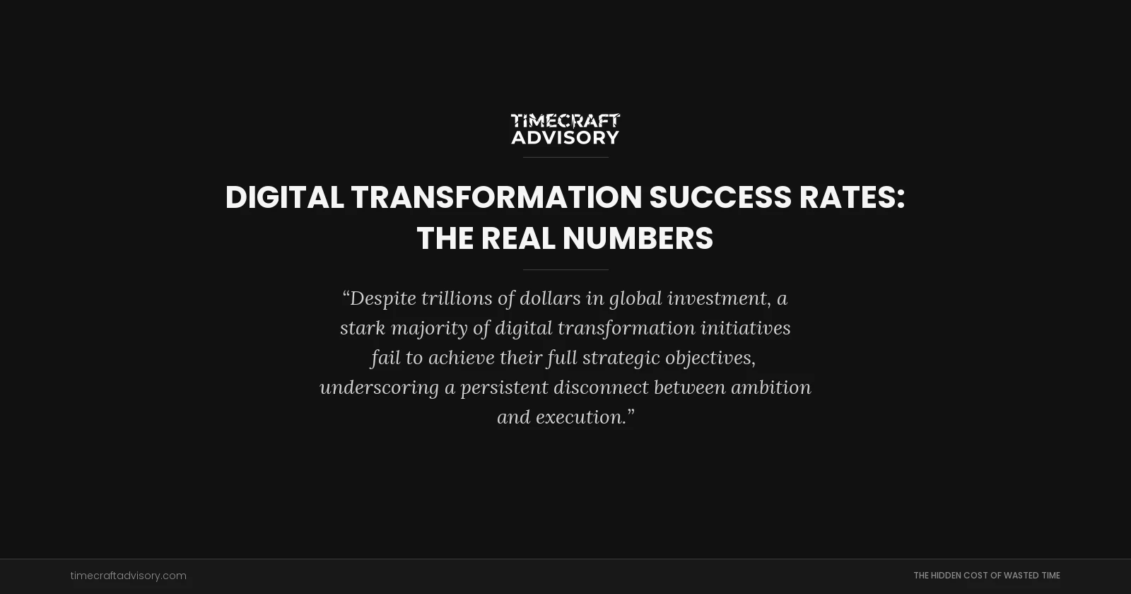 Digital Transformation Success Rates: The Real Numbers