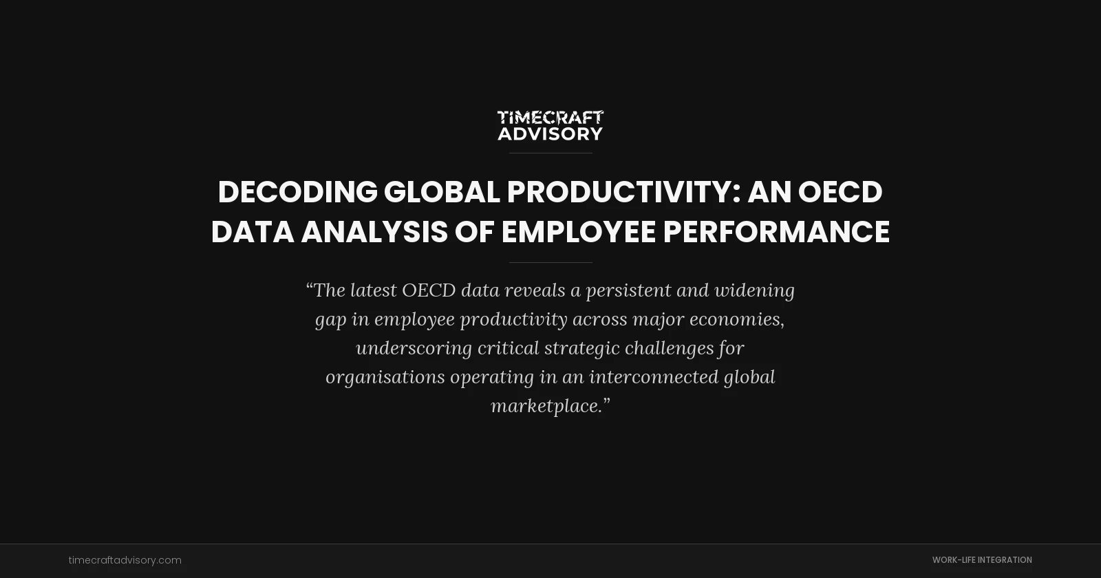 Decoding Global Productivity: An OECD Data Analysis of Employee Performance
