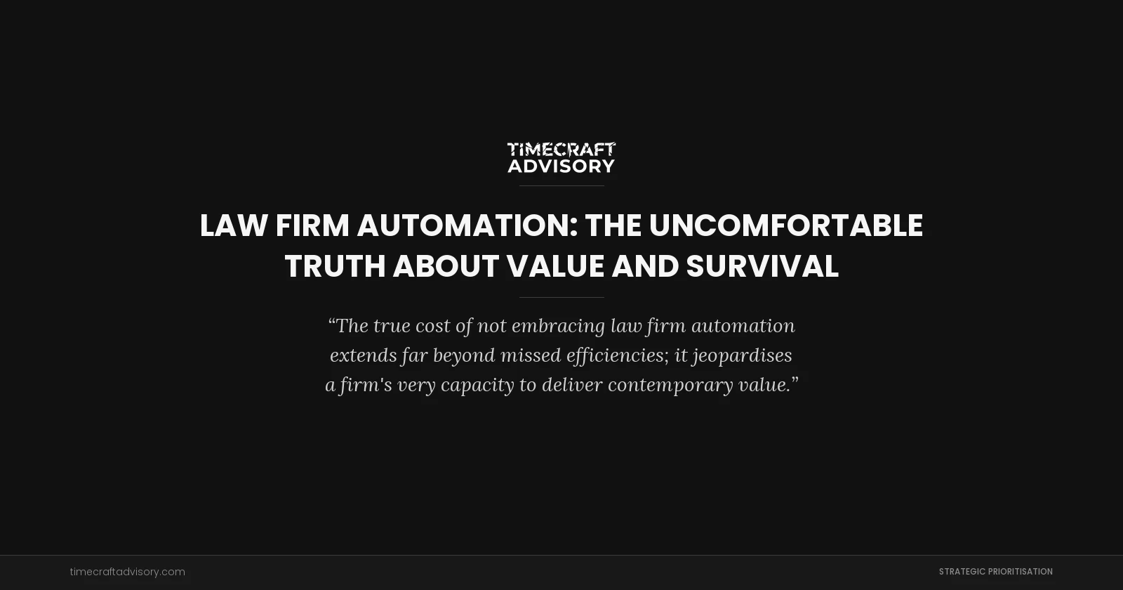 Law Firm Automation: The Uncomfortable Truth About Value and Survival