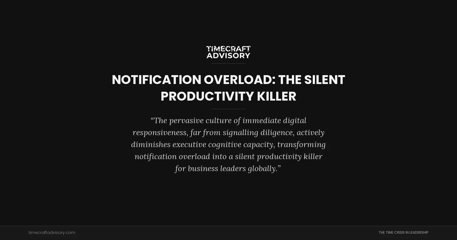 Notification Overload: The Silent Productivity Killer