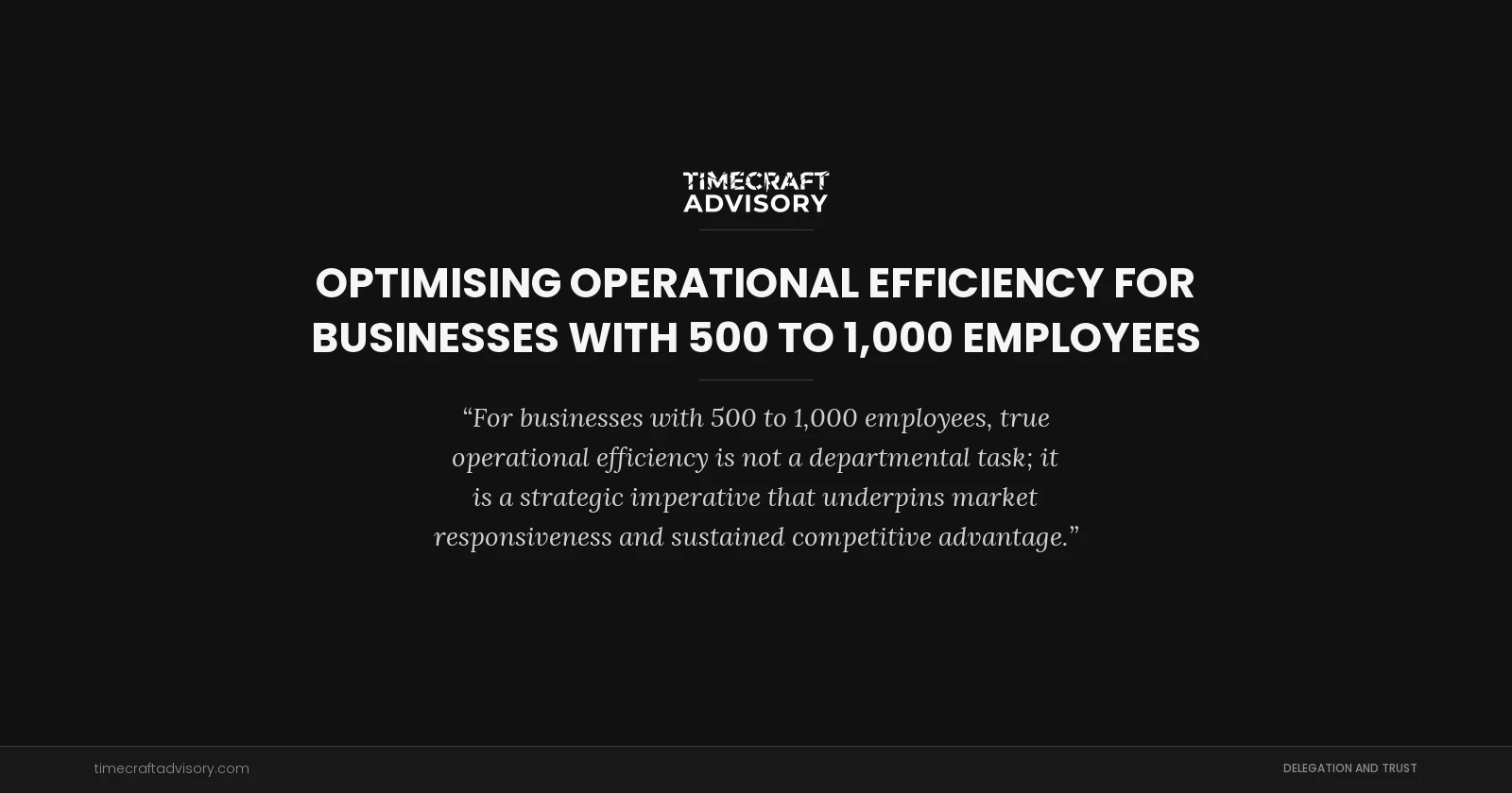 Optimising Operational Efficiency for Businesses with 500 to 1,000 Employees
