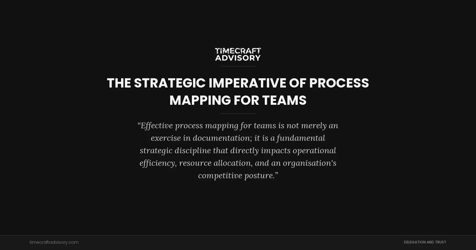 The Strategic Imperative of Process Mapping for Teams