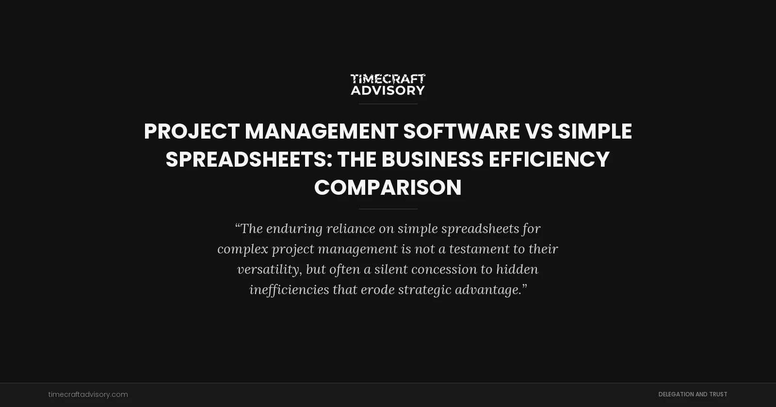 Project Management Software vs Simple Spreadsheets: The Business Efficiency Comparison