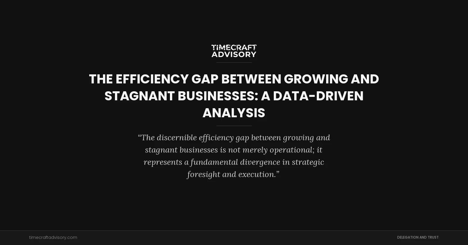 The Efficiency Gap Between Growing and Stagnant Businesses: A Data-Driven Analysis