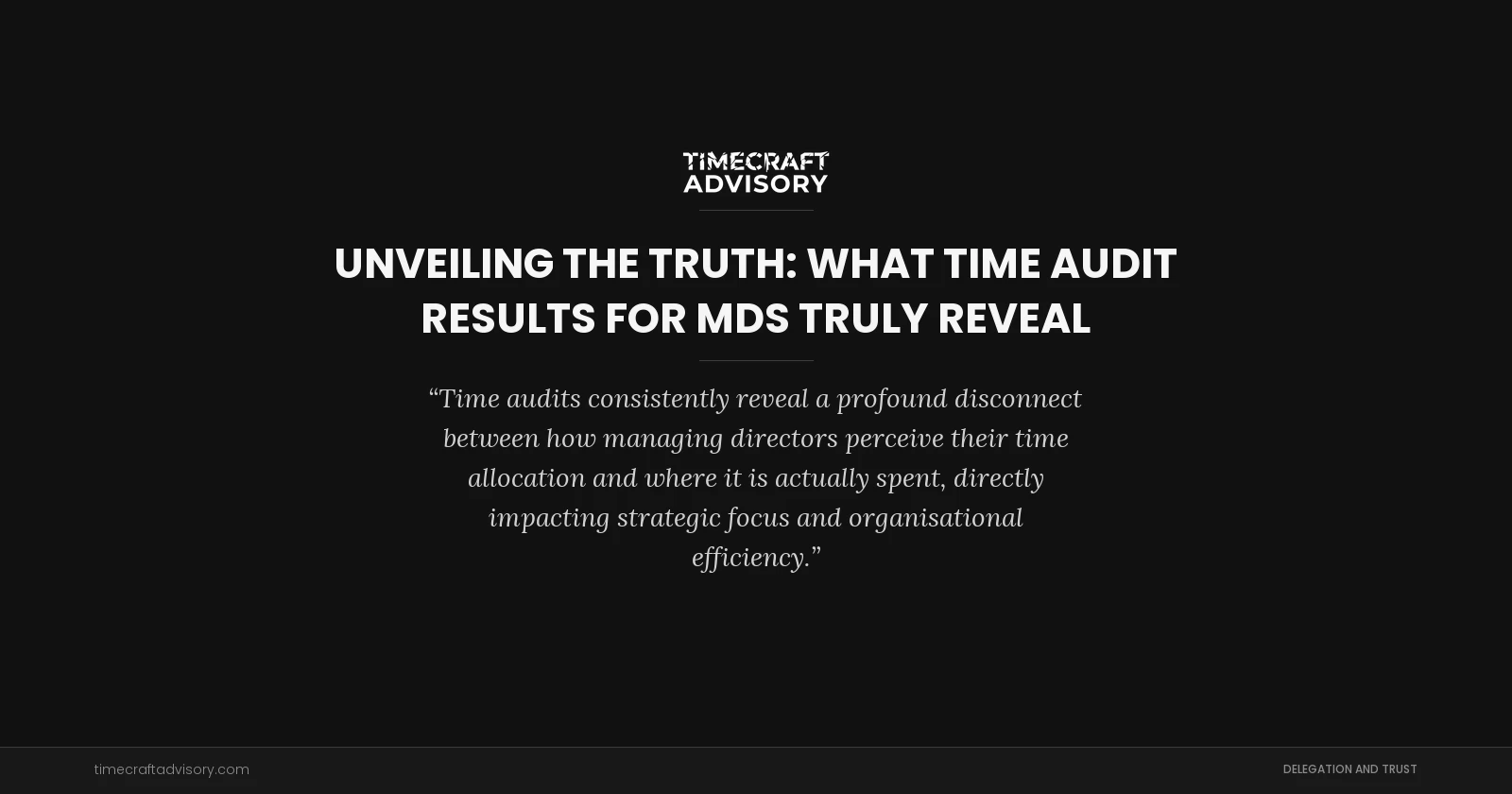 Unveiling the Truth: What Time Audit Results for MDs Truly Reveal