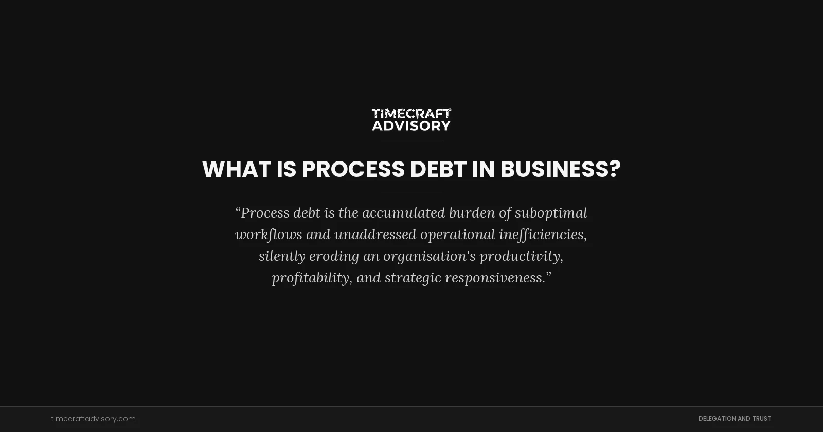 What is Process Debt in Business?