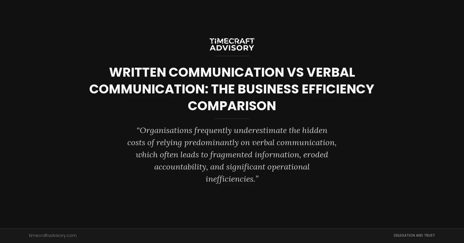 Written Communication vs Verbal Communication: The Business Efficiency Comparison
